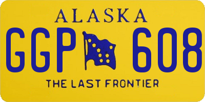 AK license plate GGP608