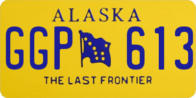 AK license plate GGP613