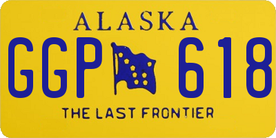 AK license plate GGP618