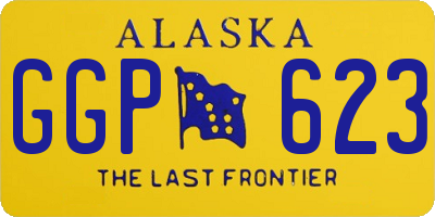 AK license plate GGP623
