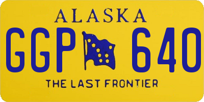 AK license plate GGP640