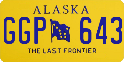AK license plate GGP643
