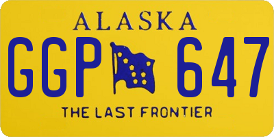 AK license plate GGP647