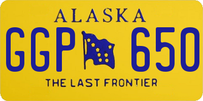 AK license plate GGP650