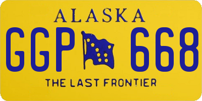 AK license plate GGP668