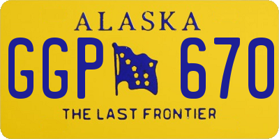 AK license plate GGP670