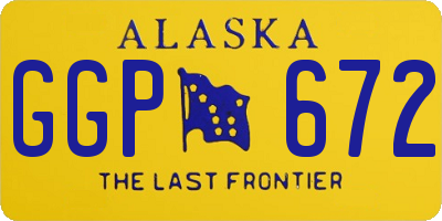 AK license plate GGP672