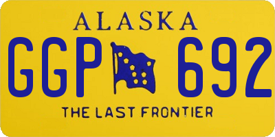 AK license plate GGP692