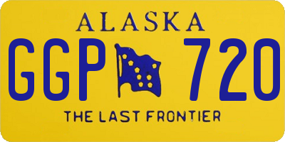 AK license plate GGP720
