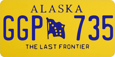AK license plate GGP735