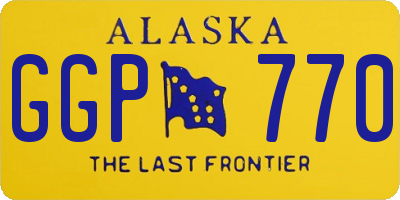 AK license plate GGP770