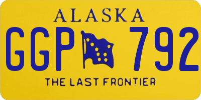 AK license plate GGP792
