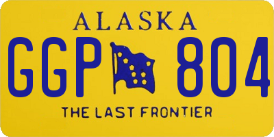 AK license plate GGP804