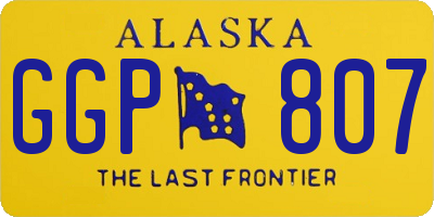 AK license plate GGP807