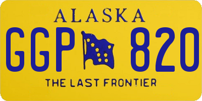 AK license plate GGP820