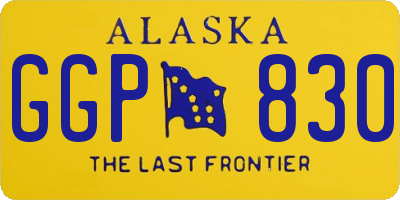 AK license plate GGP830