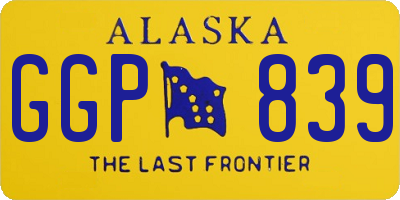 AK license plate GGP839
