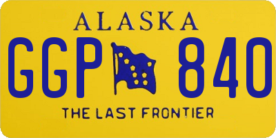 AK license plate GGP840