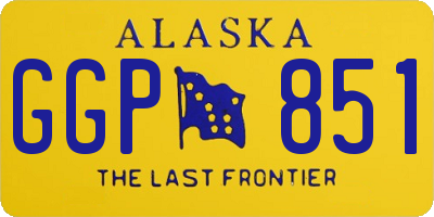 AK license plate GGP851