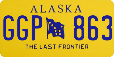 AK license plate GGP863