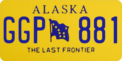 AK license plate GGP881