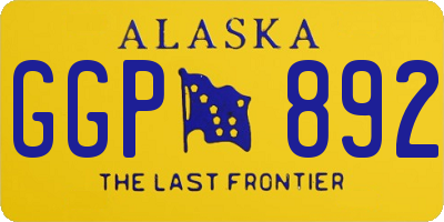 AK license plate GGP892