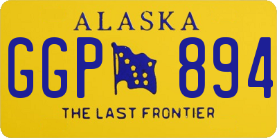 AK license plate GGP894