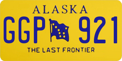 AK license plate GGP921