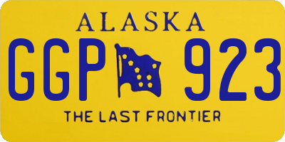 AK license plate GGP923