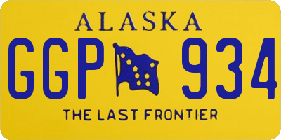 AK license plate GGP934