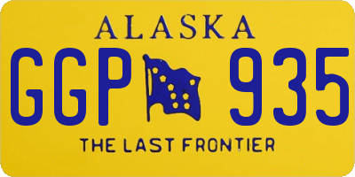 AK license plate GGP935