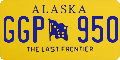 AK license plate GGP950