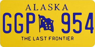 AK license plate GGP954