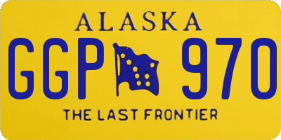 AK license plate GGP970