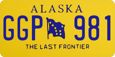 AK license plate GGP981