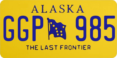 AK license plate GGP985