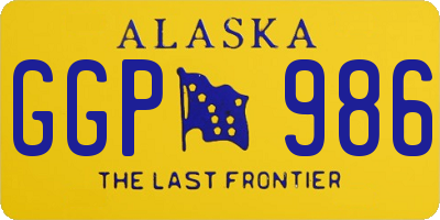 AK license plate GGP986