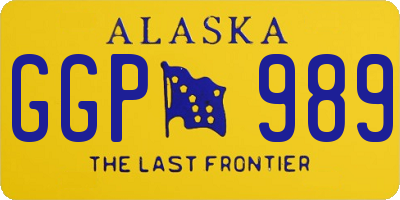 AK license plate GGP989