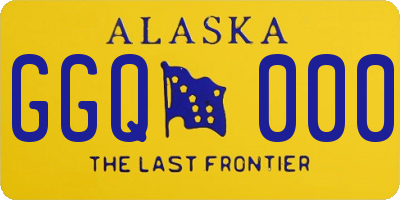 AK license plate GGQ000