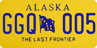 AK license plate GGQ005