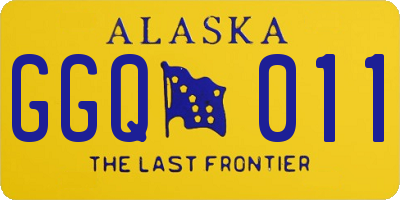 AK license plate GGQ011