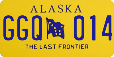 AK license plate GGQ014
