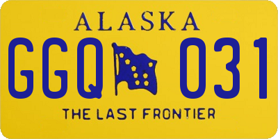 AK license plate GGQ031