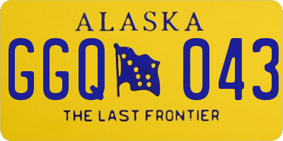 AK license plate GGQ043