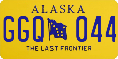 AK license plate GGQ044