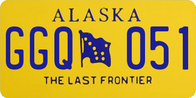 AK license plate GGQ051