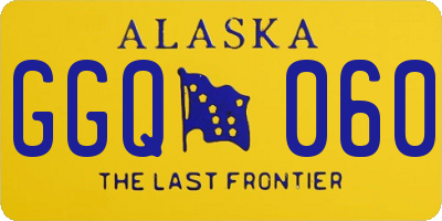 AK license plate GGQ060