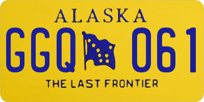 AK license plate GGQ061