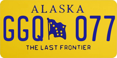 AK license plate GGQ077