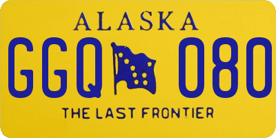 AK license plate GGQ080
